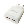 Treqa CH631 Dual USB Port Charger With Type C Cable