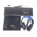 JG1200 4 in 1 Gaming RGB Piece Set Wired Back-Light Keyboard+Mouse+Headphone+Mouse Pad