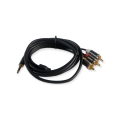 Aerbes AB-S054 3.5MM To 3 RCA Male Plug To RCA Stereo Audio Video Cable , 1.8M