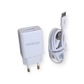 Treqa CS-221 Dual 3.1A USB Wall Charger With Type C USB Cable