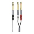 Wolulu AS-51180 Male 6.35mm To Dual Male 6.35 Cable 1.5M