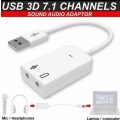 SE-L70 USB Sound Card Virtual 7.1 3D External USB Audio Adapter Earphone Microphone