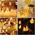 ZYF-43 Bubble Ball LED Fairy String Light With Tail Plug Extension 5m Warm White