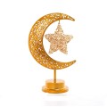 Battery Operated Moon Shaped Iron Star Light Warm White
