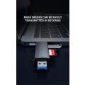 D-398 Multifunctional USB V8 &, Type C Card Reader OTG, Reads Micro SD + SD Card &, USB Flash Drive