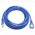 SE-L43 USB 2.0 Transparent Blue Extension Cable 5M
