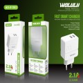 Wolulu AS-51383 Dual USB Smart Fast Wall Charger 2.1A