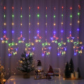 ZYF-32 Star And Reindeer LED Fairy Curtain Light RGB With Tail Plug Extension 3M