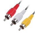 3 Female RCA To 6 Male RCA Cables Plug Splitter Audio Video High Quality AV Cord