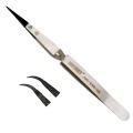 JM-T10-12 Replaceable Anti-static Straight Tweezers with Curved Tips