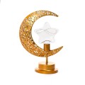 Clear Star Battery Operated Moon Shaped LED Light Warm White
