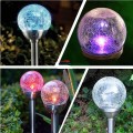 Aerbes AB-TY64 Cracked Glass Ball Solar Powered Spike Light RGB  4pcs
