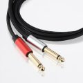 1.5M Type C Male To Dual 6.35mm Audio Y Splitter Stereo Cable