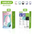 Wolulu AS-51252 Bluetooth V5.0 RGB LED Cat Ear Headphone