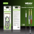 Wolulu AS-51178 Male 3.5mm To Dual Male 6.35mm Audio Cable 1.5m