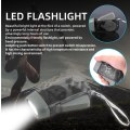 Hand Pressing Power Flashlight With 3 LED