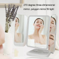 Wolulu AS-51021 Rechargeable 76 LED Makeup Mirror With Three lighting Modes
