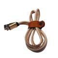 Larry's Digital Accessories - Leather Cable [White] Micro