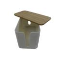 Haus Republik - Cable Cord Concealing Box with Bamboo Lid - Small - White