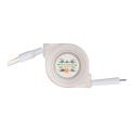 Larry's Digital Accessories - LED Retractable Charging Cable - White - Micro