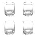 Nordic Style Coloured Tumbler Glass - Clear - Pack of 4