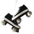 Larry' s - Converse-Style Roller Skating Shoes - Black (Clear PU Wheels) - 42 (UK 7)