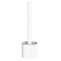 Silicone Toilet Brush With Wall Mount - White