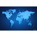 Larry's - Gaming Mousepad - World Map Print Blue