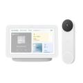 Google Nest Hub 2nd Gen Smart Hub + Rechargeable Nest Wifi Doorbell (Chalk) (Parallel Import)
