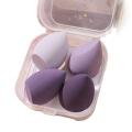 Glam Beauty - Set Of 4 Makeup Sponges In Clear Egg Box - Shades Of Purple