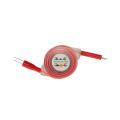 Larry's Digital Accessories - LED Retractable Charging Cable - Red - 8 Pin Lightning