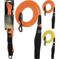 Dogs Collection: Dog Leash With Matte Black Safety Clasp Size 1800x18mm - Orange