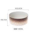 Ceramic Mocca Gradient Bowl - Double Bowl with Stand
