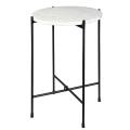 Trends - Individual Side Table - White Marble 35x46cm