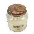 Aroma Di Rogito - Holiday Scented Candles - Glass Jar With Cork Lid - Lemon Diving Enthusiast