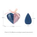 Glam Beauty - Set Of 2 Makeup Sponges In Heart Shaped Box - Blue And Pink