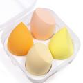 Glam Beauty - Set Of 4 Makeup Sponges In Clear Egg Box - Shades Of Yellow