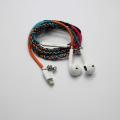 Larry's Digital Accessories - Woven Earphones - Orange/Blue - 8 Pin Lightning