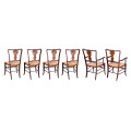 Set of Six Edwardian Inlaid Mahogany Dining Chairs
