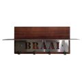 Braai Utensils Holder with Shelf - Stainless Steel