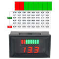 12-60V Digital Voltmeter Capacity LED Indicator Display