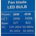 Energy-Efficient 45w 6500k AC220v Fan Blade Type Deformable LED Bulb