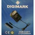 Digimark DGM-CGS77 3- 12v 2.5Amp Universal Adjustable  Power Supply