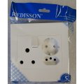 Redisson 4x4 Triple Switched Wall Socket - D03-C