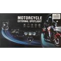Motorcycle 12v Universal Triple LED Headlights/Spotlights/Fog lights