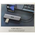 Enhance Connectivity with the Andowl Q-HU121 4 in 1 USB Hub - 4 USB Ports, USB-C, USB 3.0, and HD...