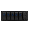 Buy the 6Gang Green Rocker Switch Panel - Control Multiple Devices with Ease