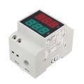 AC 200-450V Din Rail AC LED Dual Display Voltmeter Ammeter Voltage Ampere Gauge