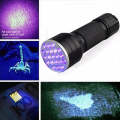 21 LEDs uv395 Portable Aluminum UV Ultra Violet Flashlight for Forensic Investigations and Counte...
