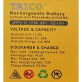 TAICO 12.8V 8AH 102.4wh Lithium Rechargeable Battery - Compact & Reliable Power Source